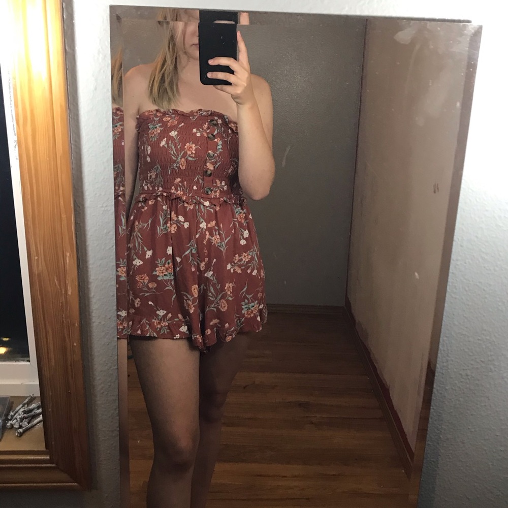 strapless romper